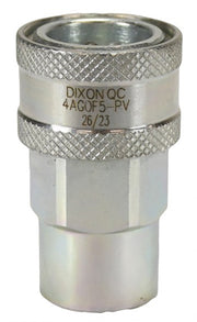4AGOF5-PV by Dixon Valve | Hydraulic Quick Disconnect Coupling | AG-Series | 5/8" Female ORB x 1/2" Agricultural Interchange Poppet Valve | Socket | Nitrile Seal | Steel