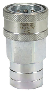 6AGF6-PV by Dixon Valve | Hydraulic Quick Disconnect Coupling | AG-Series | 3/4" Female NPTF x 3/4" Agricultural Interchange Poppet Valve | Socket | Nitrile Seal | Steel