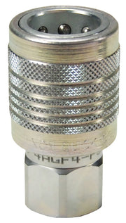 4AGF4-PS by Dixon Valve | Hydraulic Quick Disconnect Coupling | AG-Series | 1/2" Female NPTF x 1/2" Agricultural Interchange Push-Pull Ball Valve | Socket | Nitrile Seal | Steel