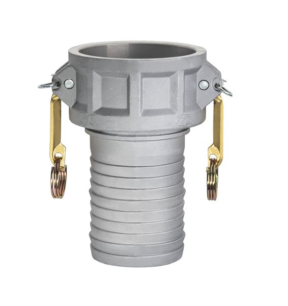 AL-C125 by Kuriyama | AL-C Series | Part C | Cam & Groove Fitting | 1-1/4" Coupler x 1-1/4" Hose Barb | Aluminum