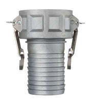 ALSH-C150 by Kuriyama | ALSH-C Series | Part C | Cam & Groove Fitting | Tri-Couple | 1-1/2" Coupler x 1-1/2" Hose Barb | Aluminum / SS Handles