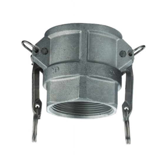 ALSH-D250 by Kuriyama | ALSH-D Series | Part D | Cam & Groove Adapter | 2-1/2" Coupler x 2-1/2" Female NPT | Aluminum / SS Handles
