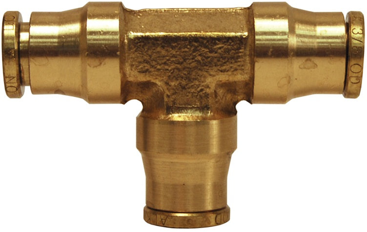 AQ64DOT4 by Dixon Valve | D.O.T. Push-In Pneumatic Fitting | Union Tee | 1/4" Tube OD | Brass CA377