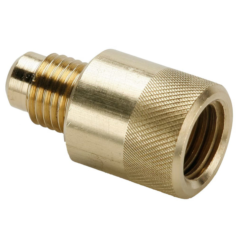 881AC-8-4 by Parker | Access Valve | 1/4" SAE Male Flare to SAE J2197 ACME Threaded Female Connector | Adapter | Straight | Brass | Pack of 5