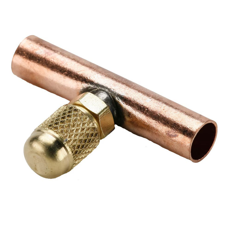AVTS-8 by Parker | Access Valve | 1/2” O.D. Tube | Tee | Brass | Pack of 3