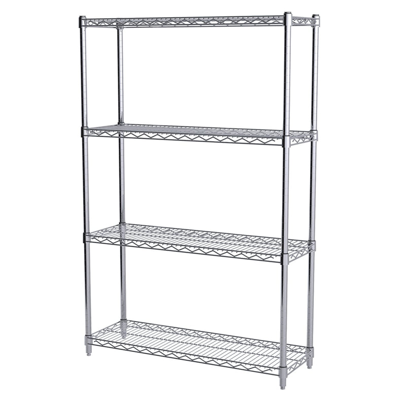 AWS631436SU by Akro-Mils | Wire Shelving Starter Units w/ Leveling Feet | 4 Posts and Shelves Included | 14" x 36" x 63" | Steel