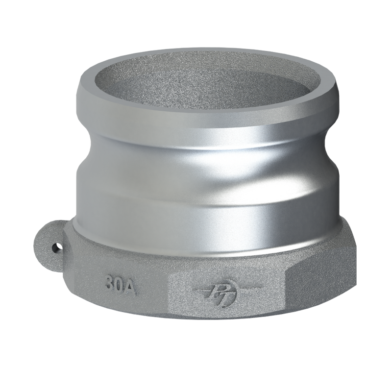 2000150 (50A) by PT-Coupling | Cam & Groove Adapter | Type A | 5" Adapter x 5" Female NPT | Hard Coat Aluminum
