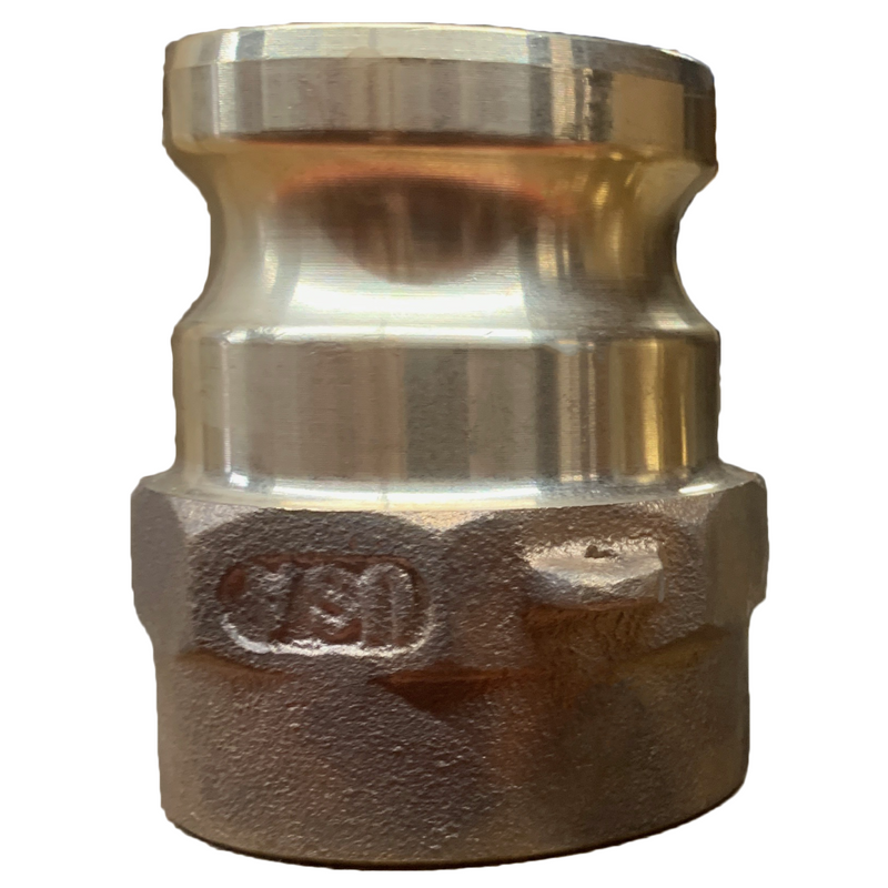 1200160H (60AHD) by PT-Coupling | Heavy Duty Cam & Groove Adapter | Type AHD | 6" Adapter x 6" Female NPT | Brass | Buna-N Seal