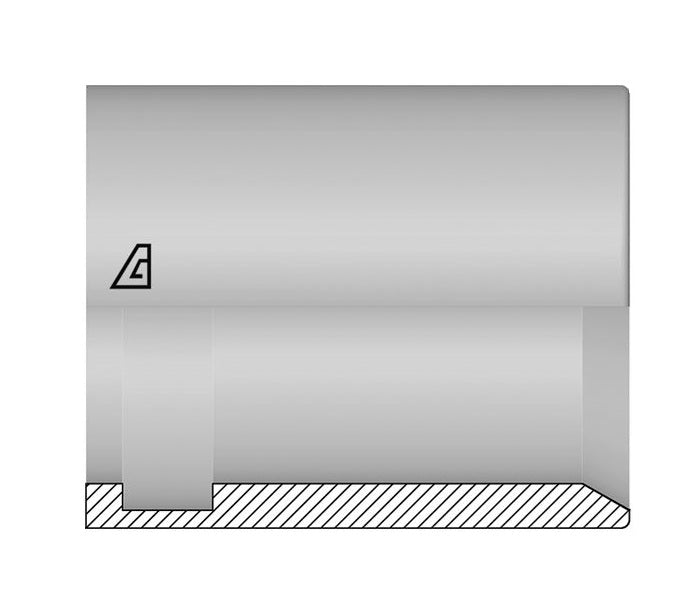 AFT-04 Alfagomma by Kuriyama | A Series / AFT Series | Two-Piece Non-Skive Ferrule | -04 Hose Dash Size | 1/4" Hose ID | Stainless Steel