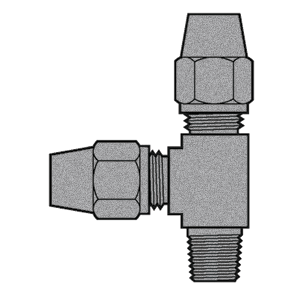 B-31371-10-08-10 Breco by Foster | Air Brake | 5/8" Tube Compression x 5/8" Tube Compression x 1/2" Male NPTF Thread | Tee