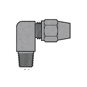 B-31369L-08-06 Breco by Foster | Air Brake | 1/2" Tube Compression x 3/8" Male NPTF Thread | Long | 90° Elbow