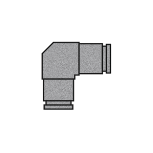 B-31865-06-06 Breco by Foster | Air Brake | 3/8" Push-to-Connect x 3/8" Push-to-Connect | Union | 90° Elbow
