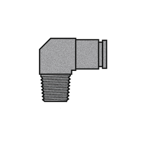 B-31869S-04-04 Breco by Foster | Air Brake | 1/4" Push-to-Connect x 1/4" Male NPTF Thread | Swivel | 90° Elbow