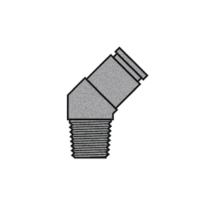 B-31880S-08-06 Breco by Foster | Air Brake | 1/2" Push-to-Connect x 3/8" Male NPTF Thread | Swivel | 45° Elbow