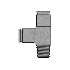 B-31871-06-04-06 Breco by Foster | Air Brake | 3/8" Push-to-Connect x 3/8" Push-to-Connect x 1/4" Male NPTF Thread | Tee