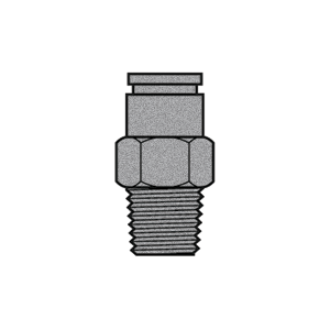 B-31868-08-08 Breco by Foster | Air Brake | 1/2" Push-to-Connect x 1/2" Male NPTF Thread | Straight