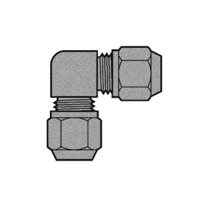 B-31465-06-06 Breco by Foster | 3/8" Tube Compression x 3/8" Tube Compression | Union | 90° Elbow