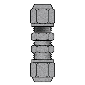 B-31474-04-04 Breco by Foster | Air Brake | 1/4" Tube Compression x 1/4" Tube Compression | Bulkhead | Straight