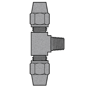 B-31372-10-10-08 Breco by Foster | Air Brake | 5/8" Tube Compression x 5/8" Tube Compression x 1/2" Male NPTF Thread | Tee