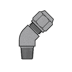 B-31480-08-08 Breco by Foster | Air Brake | 1/2" Tube Compression x 1/2" Male NPTF Thread | 45° Elbow