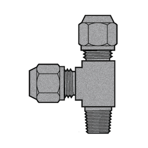 B-31471-08-08-08 Breco by Foster | Air Brake | 1/2" Tube Compression x 1/2" Tube Compression x 1/2" Male NPTF Thread | Tee