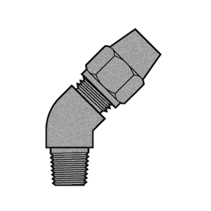 B-31380-06-02 Breco by Foster | Air Brake | 3/8" Tube Compression x 1/8" Male NPTF Thread | 45° Elbow
