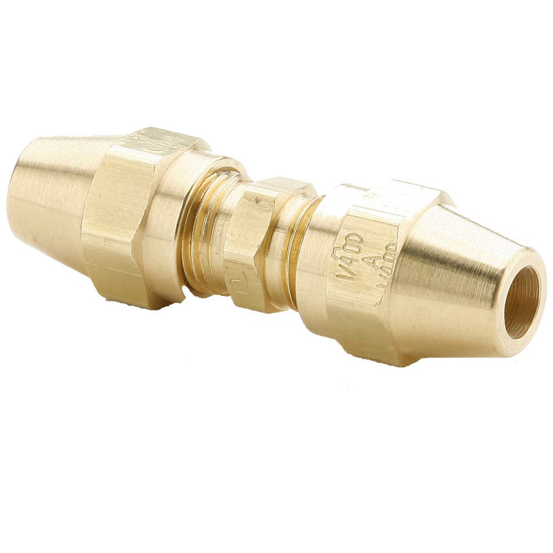 62AB-10 by Parker | Air Brake - AB Fittings | Union | 5/8" Tube Size x 13/16" Thread | 13/16" Hex | 3.59" Length | Straight | Brass | Pack of 10