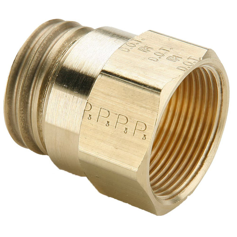 61RBSG-8 by Parker | Air Brake Hose Ends Fittings | 1/2" Spring Guard Nut x 1-3/32"-20 Male Thread | 1-1/4" Hex | 1.19" | Straight | Brass | Pack of 5