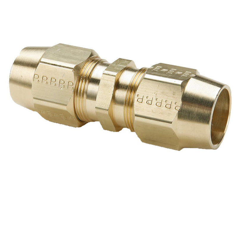 62RB-8 by Parker | Air Brake Hose Ends Fittings | 1/2" Hose Size x 1-3/32"-20 | 1-1/8" Hex | 2.99" Length | Straight | Brass | Pack of 2