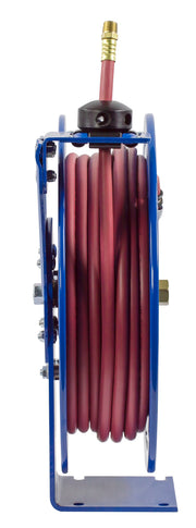 P-LP-430-AL by Coxreels | Alumi-Pro Series | 300 PSI Spring Driven Hose Reel for Air & Water | 1/2" Hose ID, 1/2" FNPT Inlet x 1/2" MNPT Hose End | Aluminum | 30ft PVC Hose Included