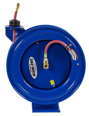 P-LP-325-AL by Coxreels | Alumi-Pro Series | 300 PSI Spring Driven Hose Reel for Air & Water | 3/8" Hose ID, 3/8" FNPT Inlet x 3/8" MNPT Hose End | Aluminum | 25ft PVC Hose Included