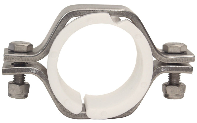 B24PS-G1200 Dixon Valve | Sanitary Hex Tube Hanger | with Polypropylene Sleeve | 12" Tube OD | 304 Stainless Steel