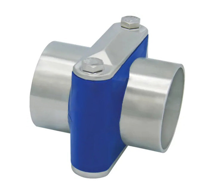 B24V-WP-G400 Dixon Valve Weld Plate Pipe Block Hanger - 4" Tube OD - 304 Stainless Steel with Silicone Insert