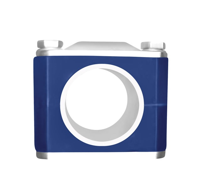 B24V-WP-G200 Dixon Valve Weld Plate Pipe Block Hanger - 2" Tube OD - 304 Stainless Steel with Silicone Insert