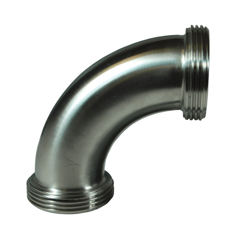 B2C-G250 Dixon Valve 304 Stainless Steel Sanitary Threaded Bevel Seat 90° Elbow - 2-1/2" Tube OD