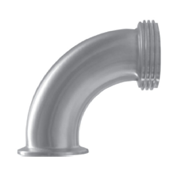B2FMP-15-G200 Dixon Valve 304 Stainless Steel Sanitary Clamp x Threaded Bevel Seat 90 deg. Elbow - 2" Tube OD