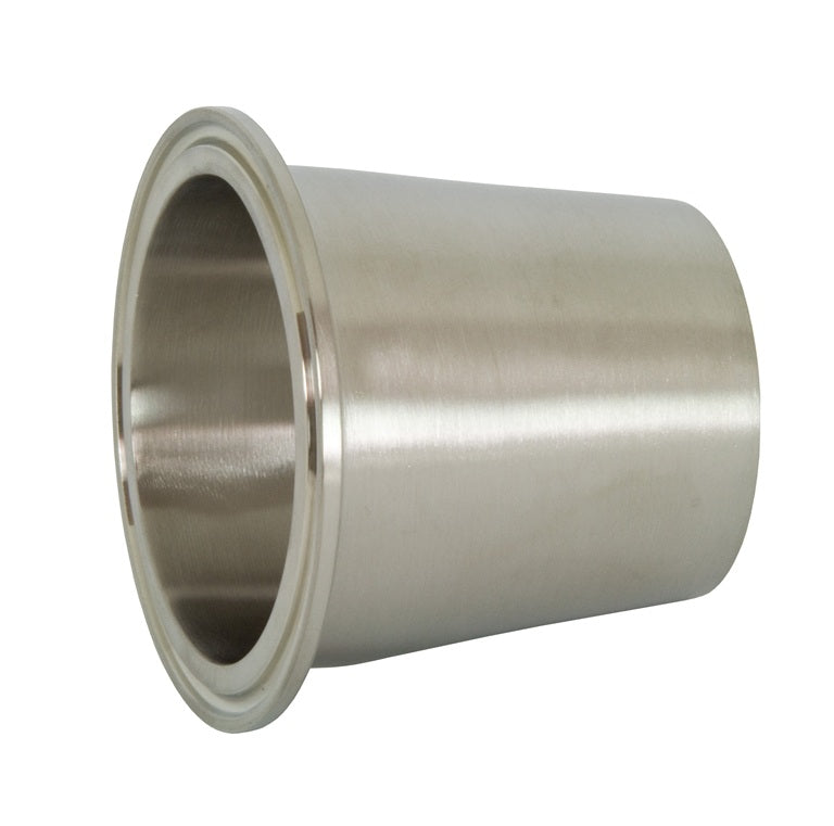 B31M-R400200 Dixon Valve Polished Concentric Clamp x Weld Reducer - 4" x 2" Tube OD - 316L Stainless Steel