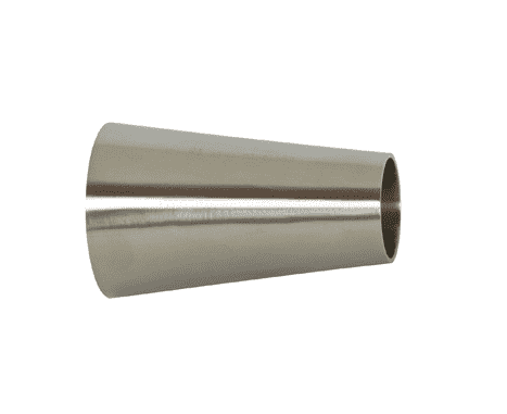 B31W-G800400P Dixon Valve 304 Stainless Steel Sanitary Polished Concentric Weld Reducer - 8" x 4" Tube OD