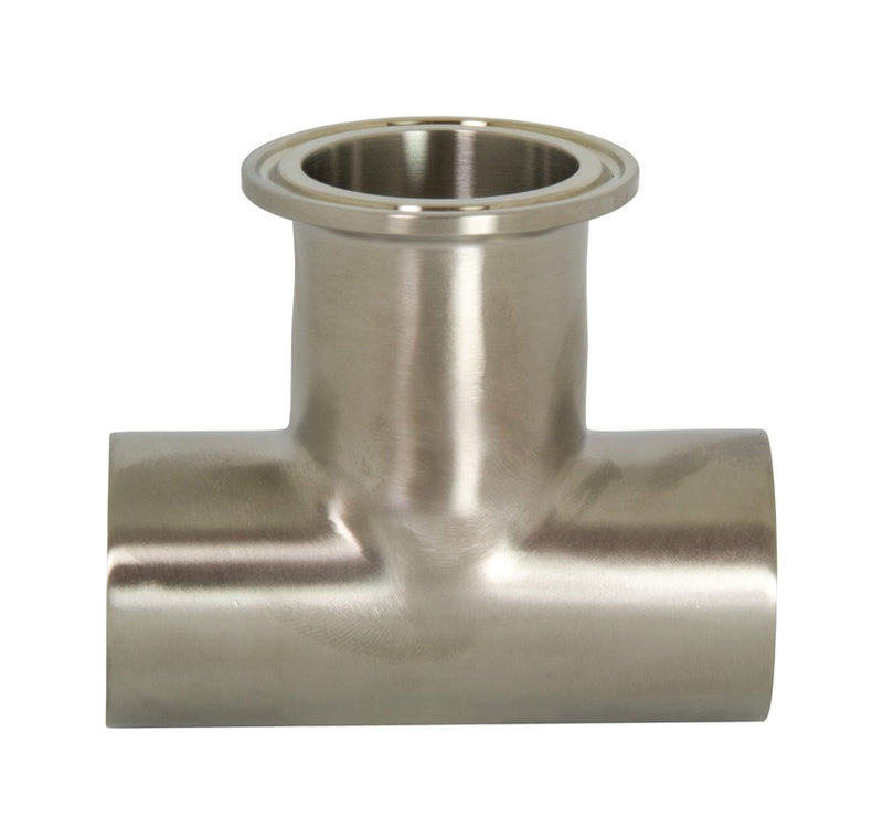 B7WWM-R150 Dixon Valve 316L Stainless Steel Sanitary Polished Weld Run x Clamp Branch Tee - 1-1/2" Tube OD