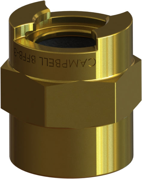 BFFB-3 by Campbell Fittings | Single-Lock Coupling | Bowes interchange | 3/4" Female Pipe x 3/4" Female NPT Thread | Straight | Brass