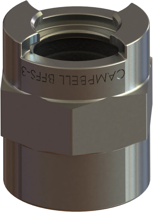 BFFS-3 by Campbell Fittings | Single-Lock Coupling | Bowes interchange | 3/4" Female Pipe x 3/4" Female NPT Thread | Straight | Plated Steel