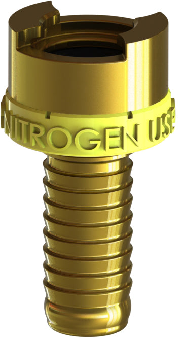 BFHB-3N by Campbell Fittings | Single-Lock Coupling | for Nitrogen use only | 3/4" Female Pipe x 3/4" Hose Barb | Straight | Brass