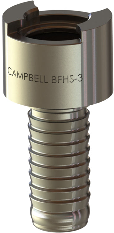 BFHS-2 by Campbell Fittings | Single-Lock Coupling | Bowes interchange | 1/2" Female Pipe x 1/2" Hose Barb | Straight | Plated Steel