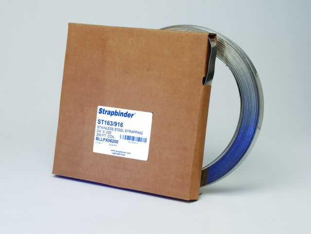 ST205 by Strapbinder | Self Dispensing Coils | 5/8" Width | .030" Thickness | 201 Stainless Steel | 100 ft