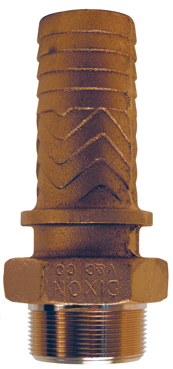 BMS6 by Dixon Valve | Boss® Male Stem | 3/4" Male NPT x 3/4" Hose Barb | Brass