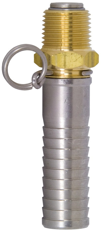 BNS64 by Dixon Valve | Swivel Connector for Washdown Spray Gun | 1/2" Male NPT x 3/4" Hose ID | Brass