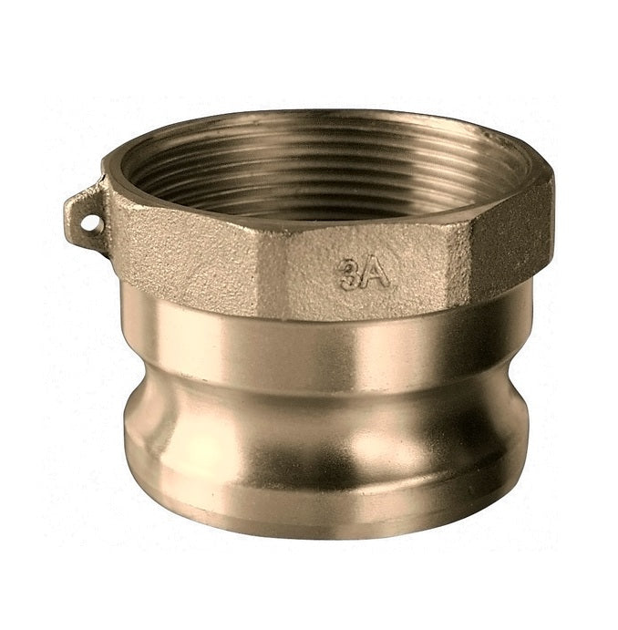 BR-A075 by Kuriyama | BR-A Series | Part A | Cam & Groove Adapter | 3/4" Adapter x 3/4" Female NPT | Brass