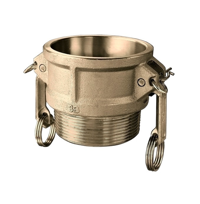 BR-B050 by Kuriyama | BR-B Series | Part B | Cam & Groove Adapter | 1/2" Adapter x 1/2" Male NPT | Brass