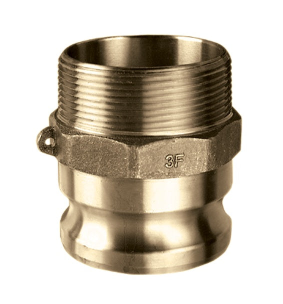 BR-F300 by Kuriyama | BR-F Series | Part F | Cam & Groove Adapter | 3" Adapter x 3" Male NPT | Brass