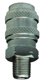 1BRGM2-B-7 by Dixon Valve | Pneumatic Quick Disconnect Coupling | BR-Series | 1/4" Male BSPP x 1/8" 21-Series Interchange | Socket | Nitrile Seal | Brass